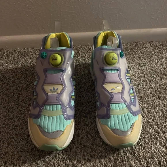 Adidas x Reebok ZX Fury Collab Sneakers - Purple, Green, Yellow - Picture 3 of 5